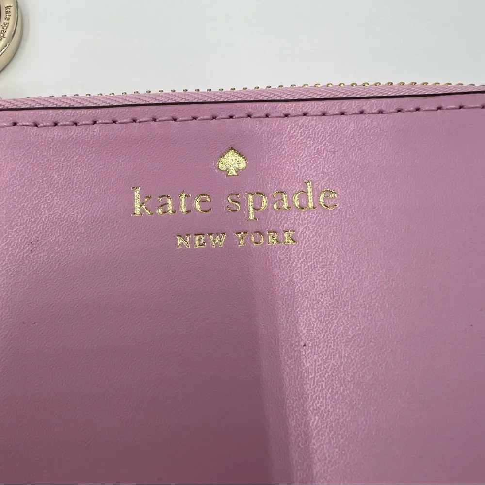 Kate Spade Quartz Pink Medium Zip Card Holder - Picture 2 of 5